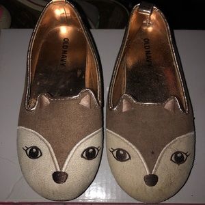 Adorable Fox Flats, Toddler size 8